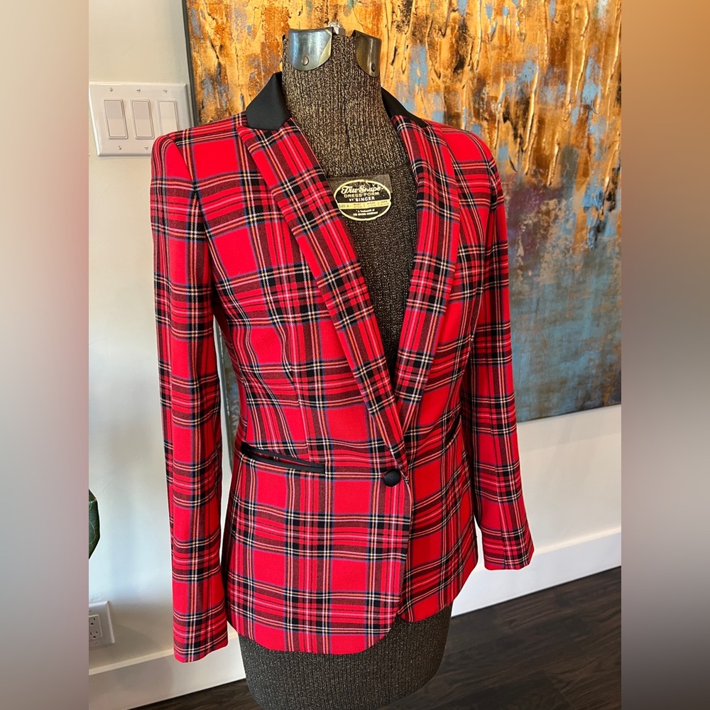 J. Crew Women’s Red Plaid / Tartan Women's Jacket 00